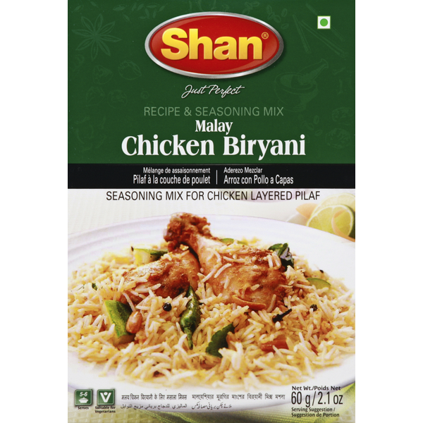 Spices & Seasonings Shan Recipe & Seasoning Mix, Malay Chicken Biryani hero