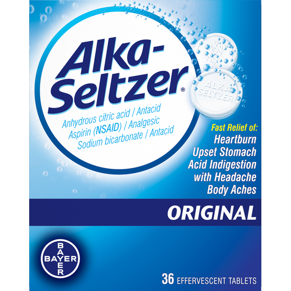 Muscles, Joints & Pain Relief Alka-Seltzer Antacid, Original, Effervescent Tablets hero