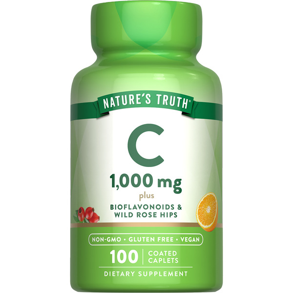 Vitamins & Supplements Nature's Truth Vitamin C, w/ Biofl & Rose Hips Caplets hero