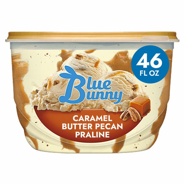 Ice Cream & Ice Blue Bunny Caramel Butter Pecan and Praline Frozen Dessert hero