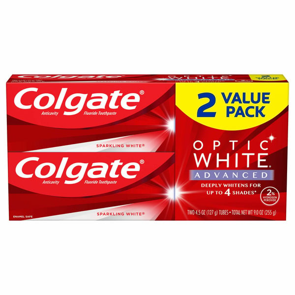 Oral Hygiene Colgate Optic White Advanced Teeth Whitening Toothpaste, Sparkling White hero