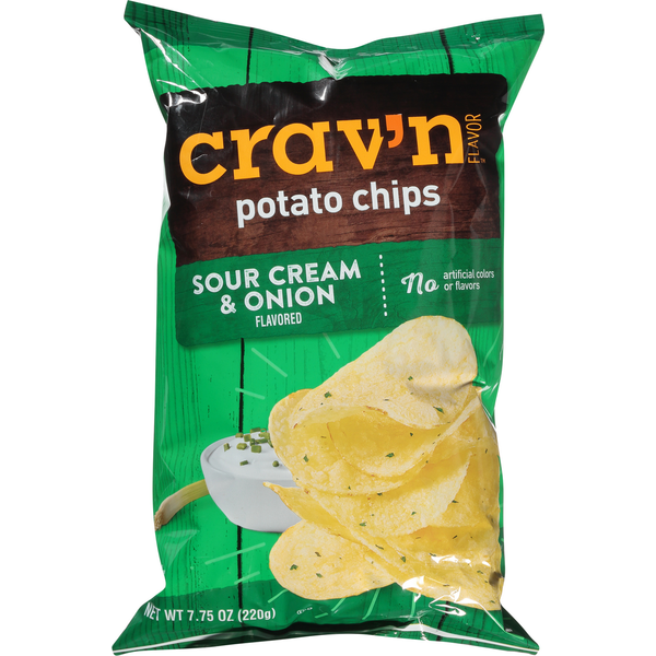 Fresh Dips & Tapenades Crav'n Flavor Potato Chips, Sour Cream & Onion Flavored hero