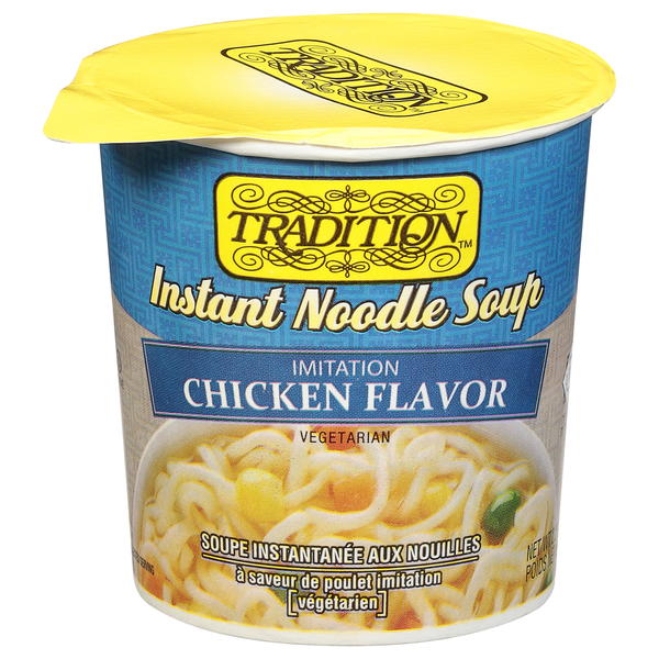 Instant Foods Tradition Instant Noodle Soup, Vegetarian, Chicken Flavor, Imitation hero