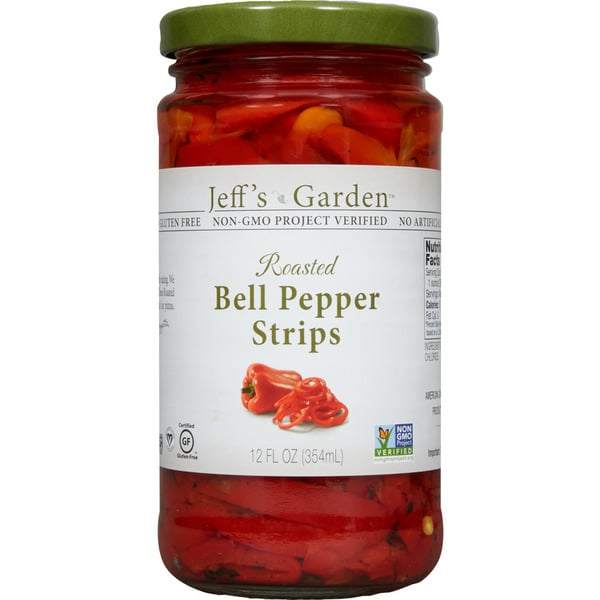 Canned & Jarred Vegetables Jeff's Garden Roasted Bell Pepper Strips hero