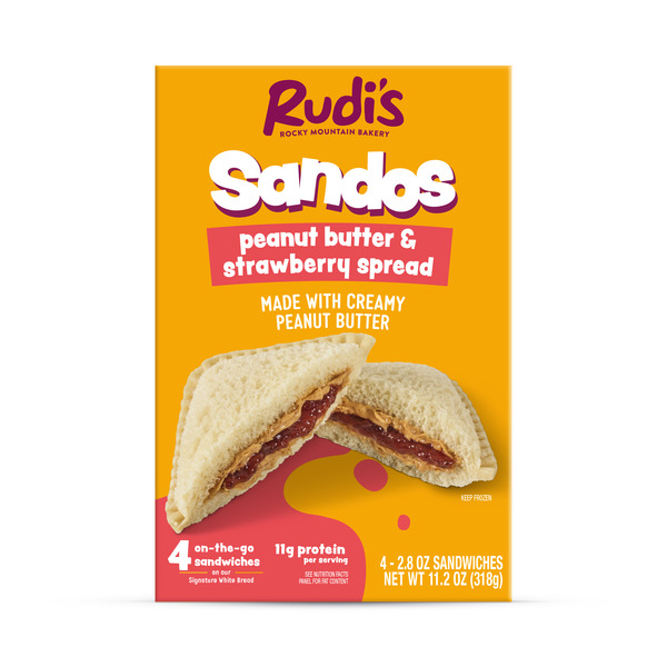 Candy & Chocolate Rudi's Peanut Butter & Strawberry Spread Sandos hero