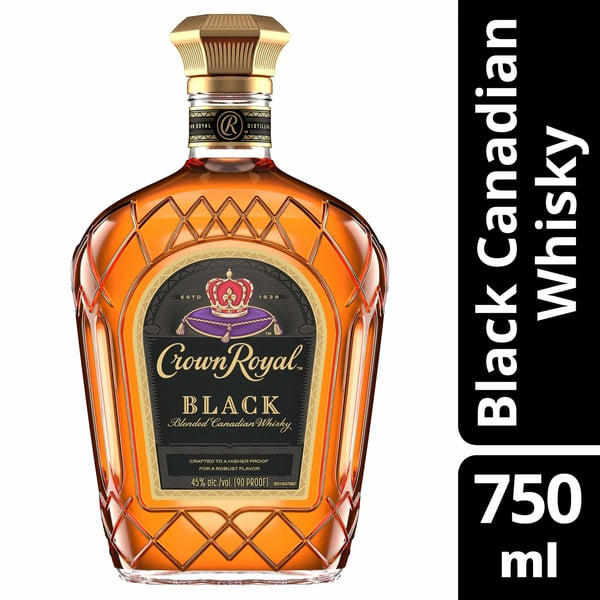 Whiskey Crown Royal Black Blended Canadian Whisky hero