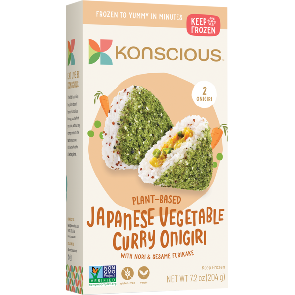 Konscious Foods Japanese Vegetable Curry Onigiri, Plant-Based hero