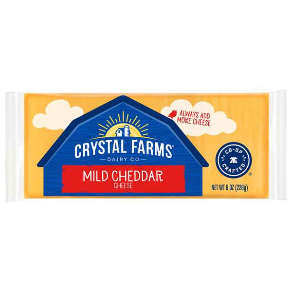 Packaged Cheese Crystal Farms Cheddar Mild Cheese hero