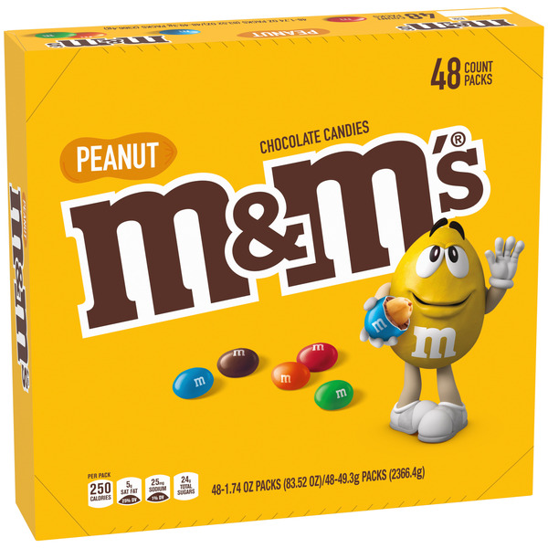 Candy & Chocolate M&M's Peanut Milk Chocolates Full Size Chocolate Candy Bulk Candy hero