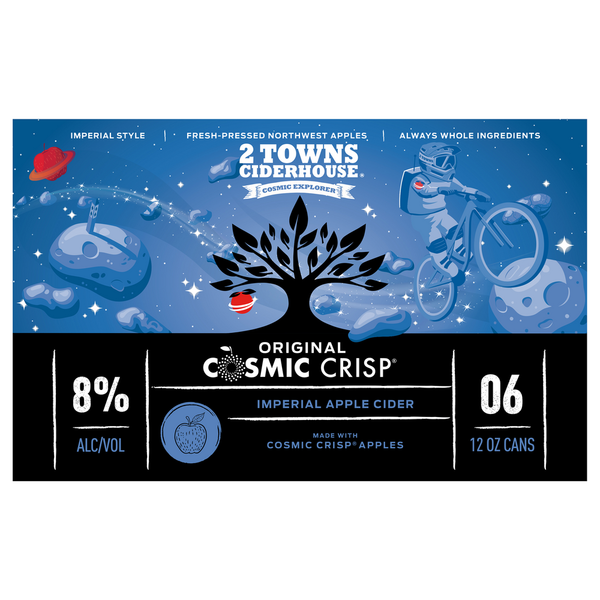 Beers & Coolers 2 Towns Ciderhouse Cider, Imperial Apple, Original, 6 Pack hero