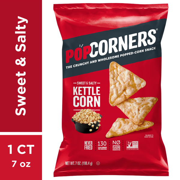 Chips & Pretzels PopCorners Popped-Corn Snack, Sweet & Salty Kettle Corn Flavored hero