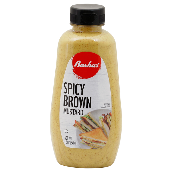 Condiments Bashas' Mustard, Spicy Brown hero