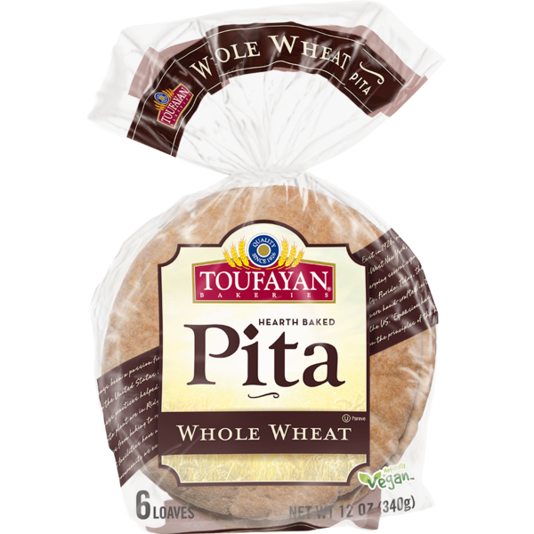 Tortillas/Wraps & Flat Breads Toufayan Bakeries Whole Wheat, Pita Bread hero