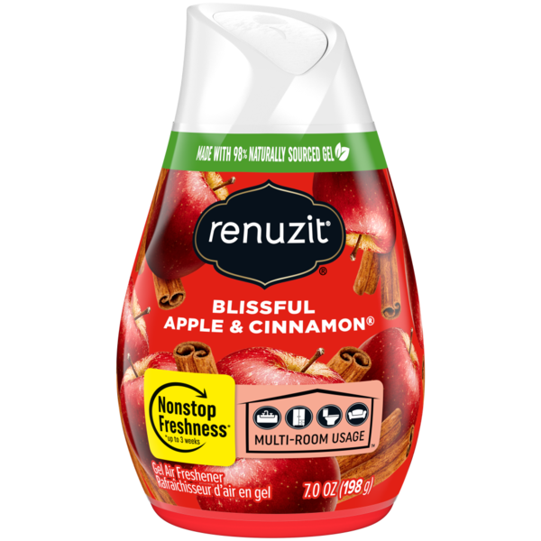 Air Fresheners & Candles Renuzit Gel Air Freshener, Blissful Apple & Cinnamon hero