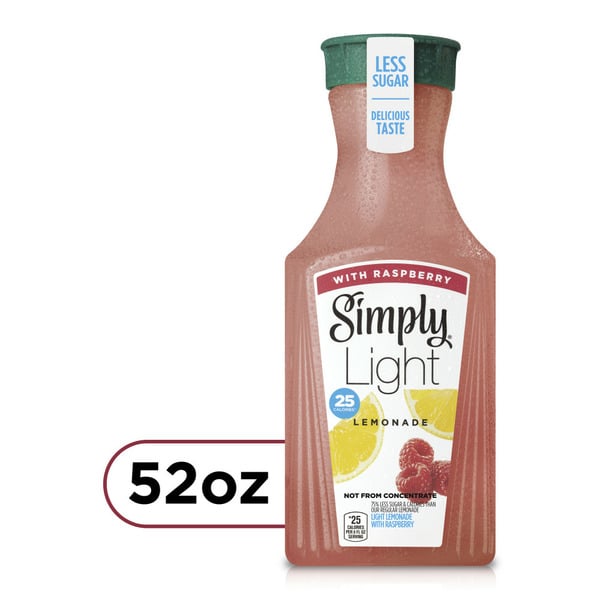 Juice & Nectars Simply Light Lemonade With Raspberry Fruit Juice, Non-Gmo hero