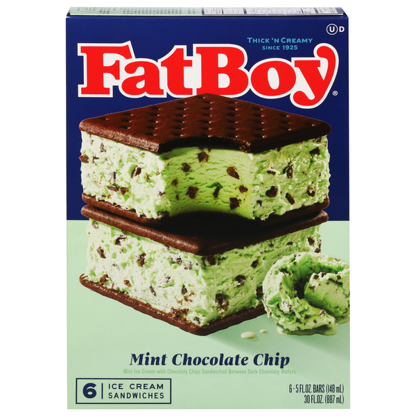 Ice Cream & Ice FatBoy Ice Cream Sandwiches, Mint Chocolate Chip hero