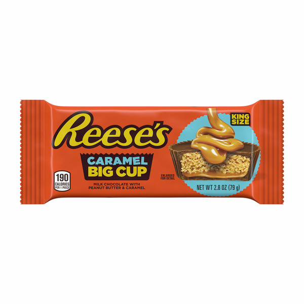 Candy & Chocolate Reese's Caramel Milk Chocolate King Size Peanut Butter Cups Candy hero