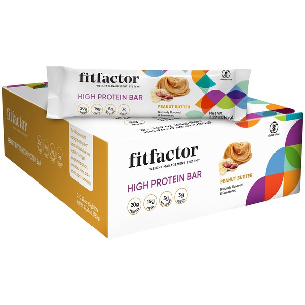 Protein Bars Fitfactor High Protein Bar - Peanut Butter (12 Bars) hero