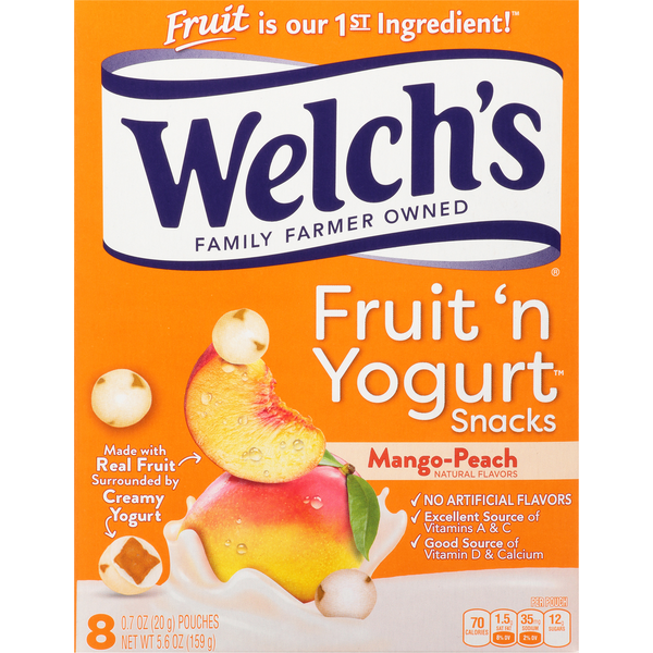 Yogurt Welch's Fruit 'n Yogurt Snacks, Mango-Peach hero