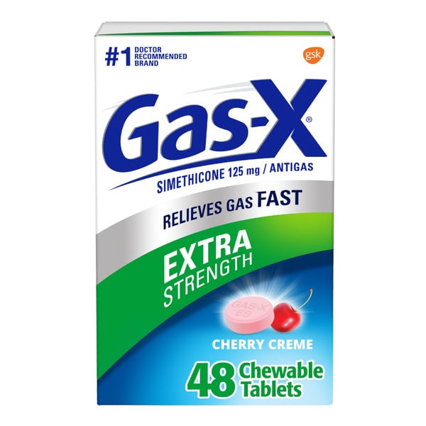 Digestion Gas-X Extra Strength Gas Relief Chewable Tablets, Cherry Creme hero