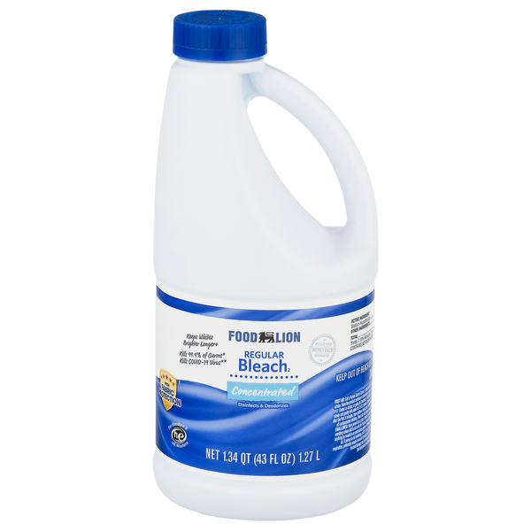 Cleaning Products Food Lion Bleach, Concentrated, Regular hero