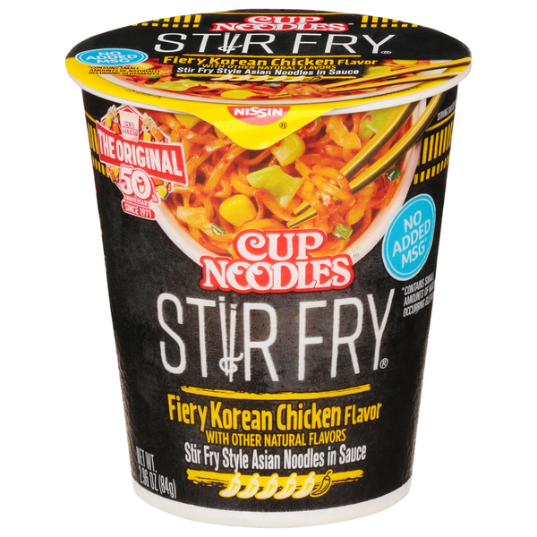 Soup, Broth & Bouillon Nissin Asian Noodles in Sauce, Fiery Korean Chicken Flavor, Stir Fry hero