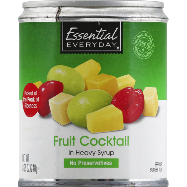 Canned Fruit & Applesauce Essential Everyday Fruit Cocktail, In Heavy Syrup hero