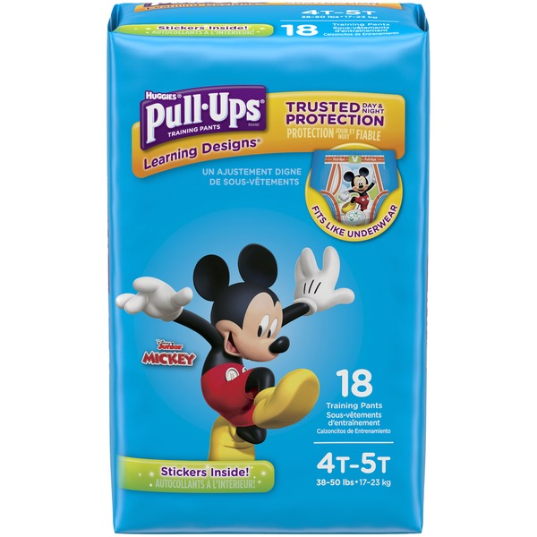 Diapers & Wipes Pull-Ups Training Pants, Disney Junior Mickey, 4T-5T (38-50 lbs) hero