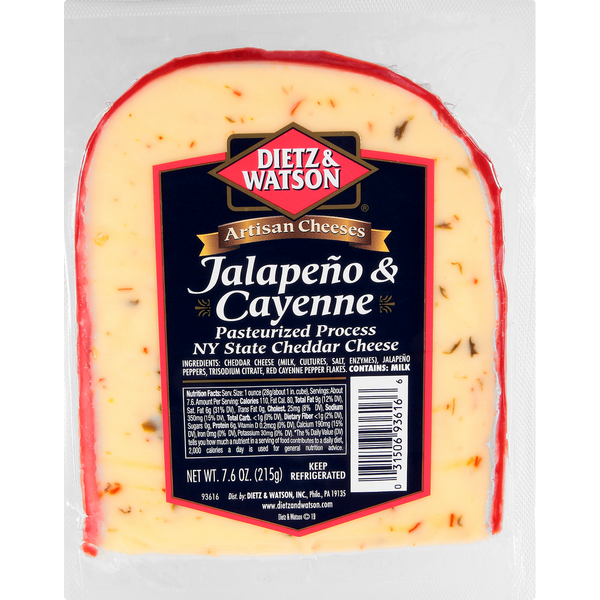 Packaged Cheese Dietz & Watson Cheese, Jalapeno & Cayenne hero