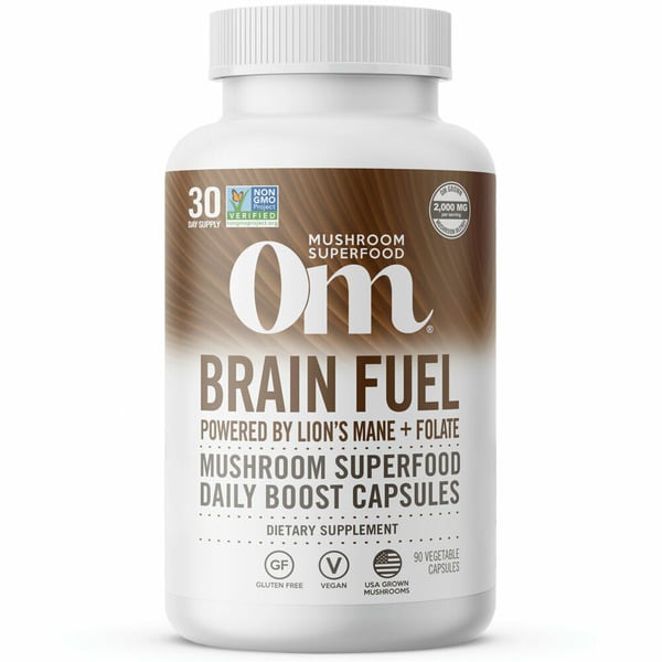 Vitamins & Supplements Om Brain Fuel, Mushroom Capsules Supplement, Supports Mental Focus hero