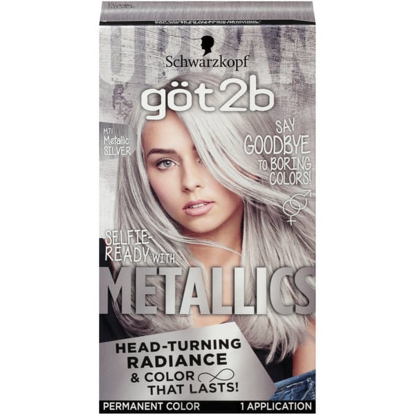 Beauty Schwarzkopf göt2b Hair Color, M71 Metallics Silver hero