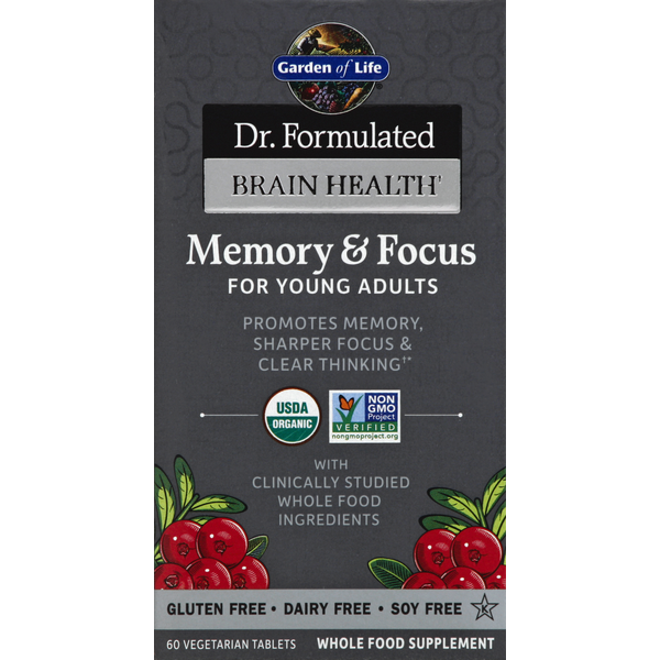 Vitamins & Supplements Garden of Life Memory & Focus, for Young Adults, Tablets hero