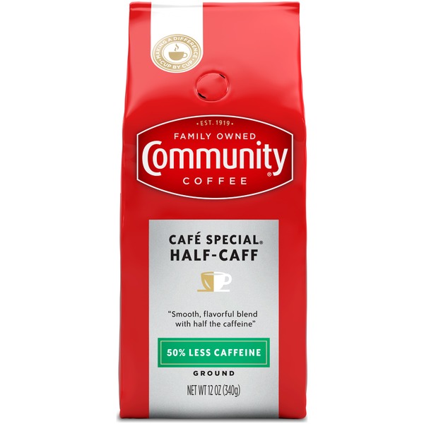 Coffee Community Coffee Half-Caff Less Caffeine Ground Coffee hero