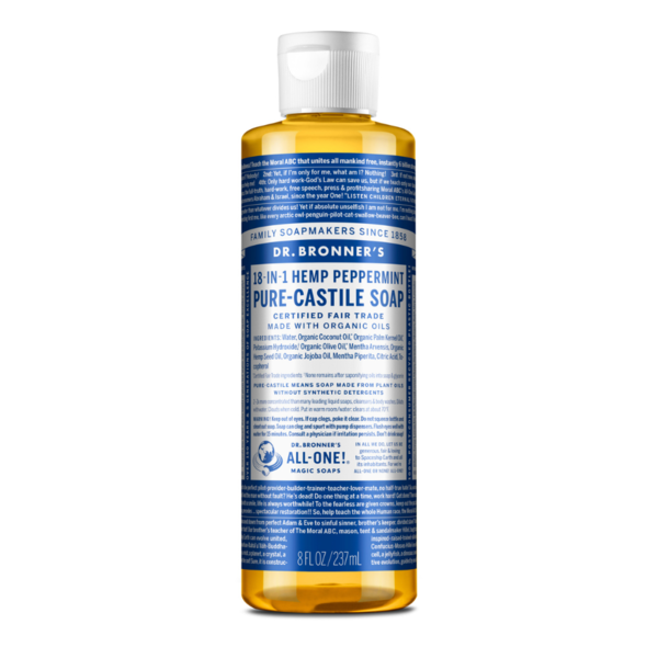 Body Lotions & Soap Dr. Bronner's Peppermint, Pure-Castile Liquid Soap hero