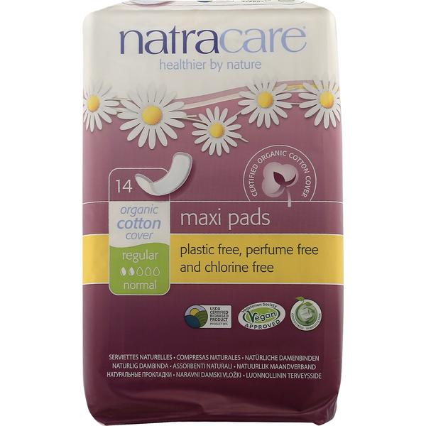 Feminine Care Natracare Maxi Pads, Regular, Normal hero