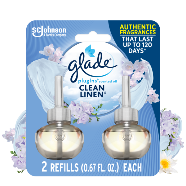 Air Fresheners Glade PlugIns Scented Oil Air Freshener Refills, Clean Linen™ hero