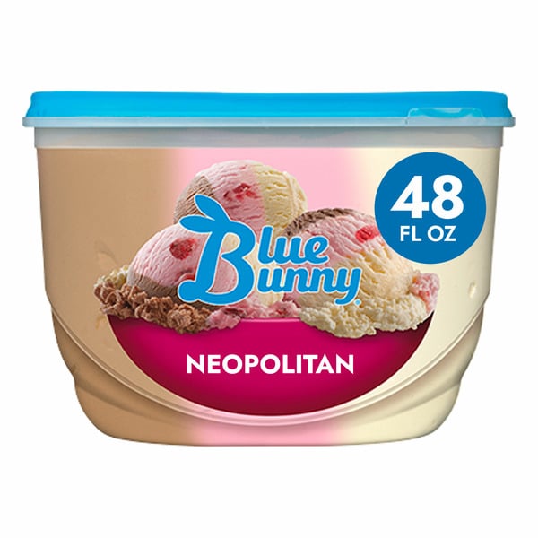 Ice Cream & Ice Blue Bunny Premium Neapolitan Frozen Dessert hero