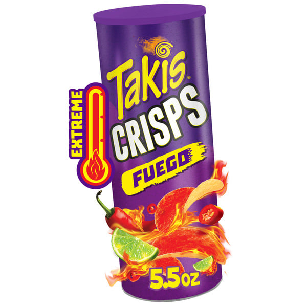 Chips & Pretzels Takis Crisps Fuego Potato Crisps Can hero