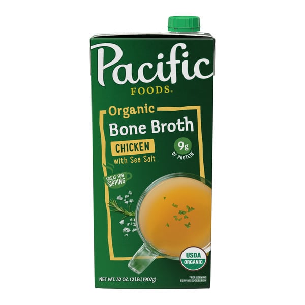 Soup, Broth & Bouillon Pacific Foods Organic Chicken Bone Broth With Sea Salt hero