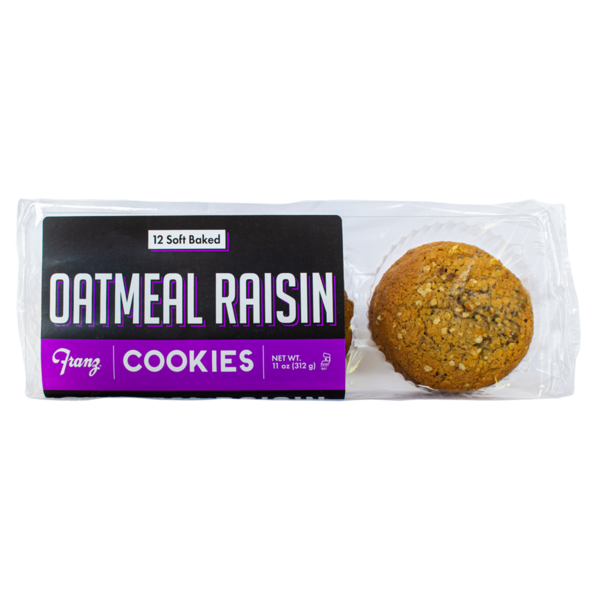 Cookies & Cakes Franz Soft Baked Oatmeal Raisin Cookies, 11 oz, 12 Count hero