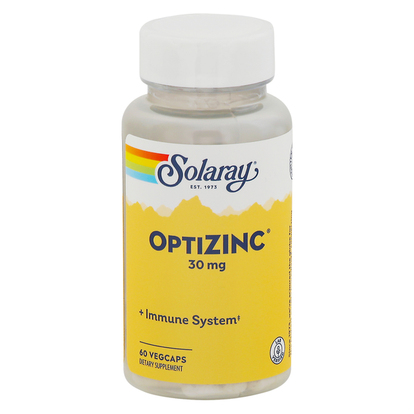 Probiotics & Digestion Solaray OptiZinc, 30 mg, Vegcaps hero