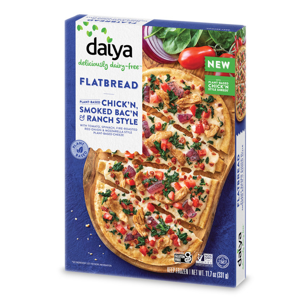 Daiya Plant-Based Chick'n, Smoked Bac'n & Ranch Style Flatbread Pizza hero