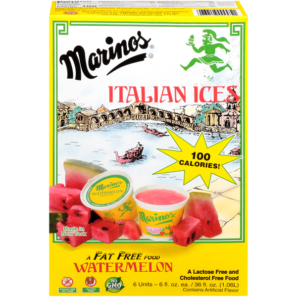 Ice Cream & Toppings Marinos Watermelon Italian Ice hero