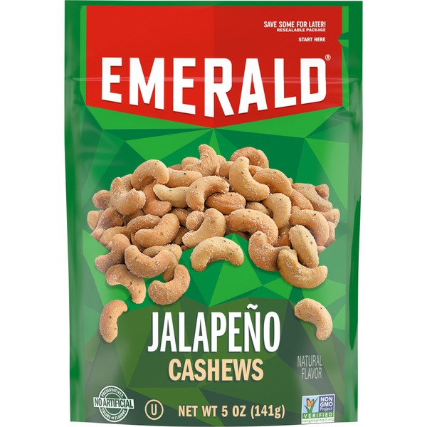 Nuts, Seeds & Dried Fruit Emerald Jalapeno Cashews hero