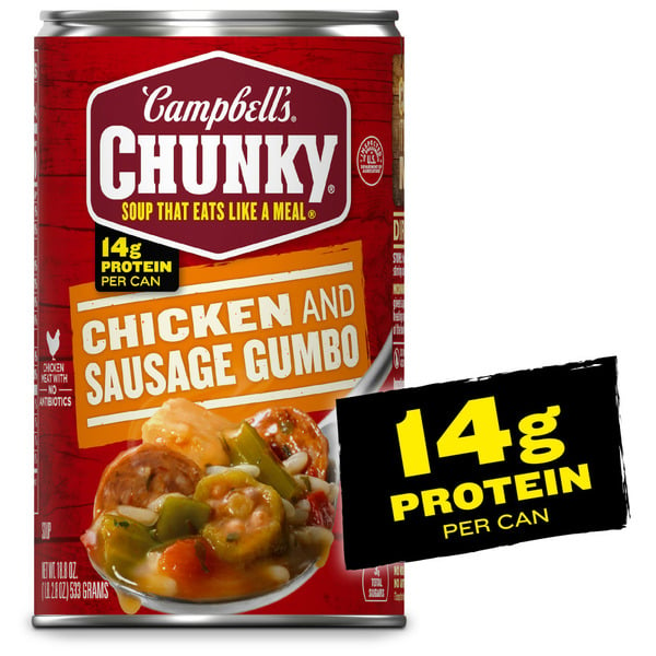 Soup, Broth & Bouillon Campbell's Chunky® Soup, Chicken and Sausage Gumbo hero