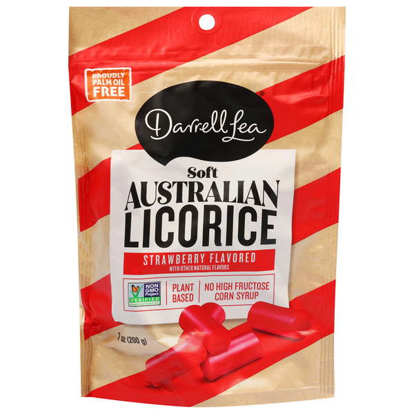 Candy & Chocolate Darell Lea Licorice, Strawberry Flavored, Soft Australia hero