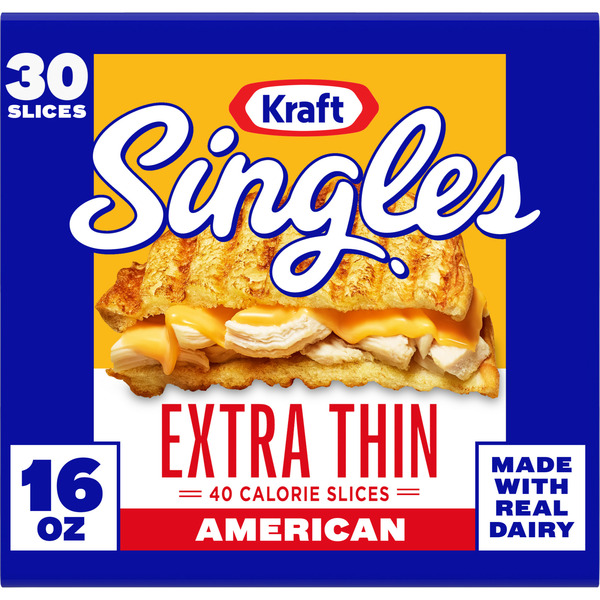 Packaged Cheese Kraft Extra Thin American Cheese Slices hero