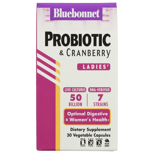 Vitamins & Supplements Bluebonnet Probiotic & Cranberry 50 Billion (Cold Packaged) hero