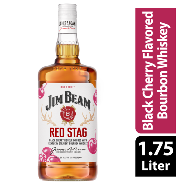 Spirits Jim Beam Red Stag Black Cherry Kentucky Straight Bourbon Whiskey hero