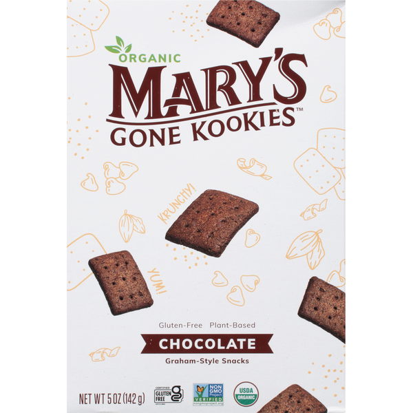 Mary's Gone Kookies Graham-Style Snacks, Organic, Chocolate hero